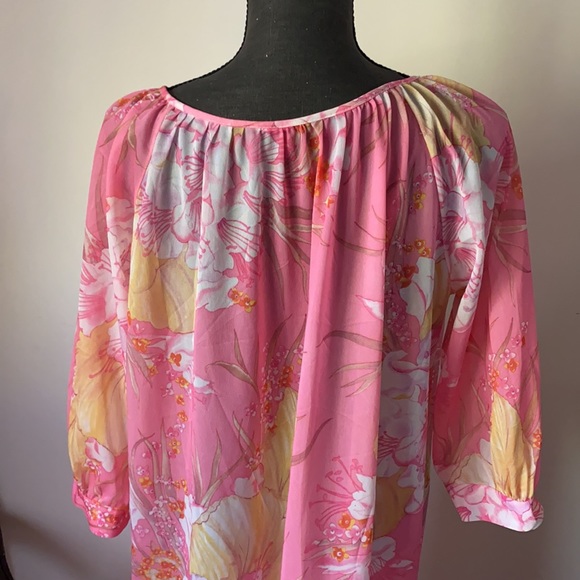 Vintage pink floral house coat - Picture 8 of 8